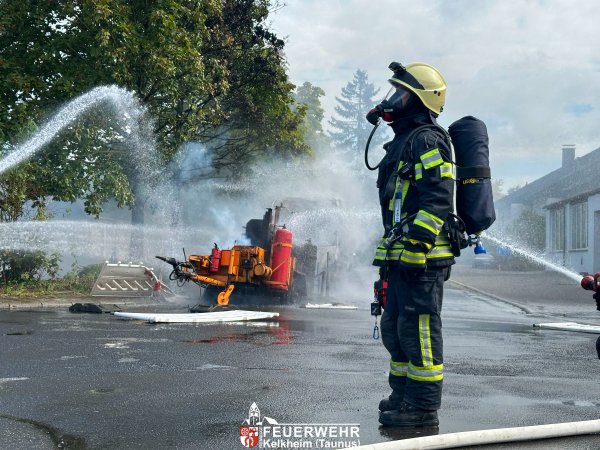 Brand einer Teermaschine